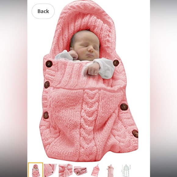 Newborn Baby Knit Swaddle - Picture 1 of 5